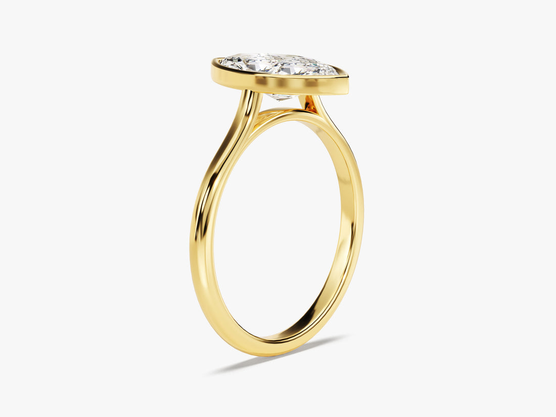 Bezel Marquise Moissanite Engagement Ring (1.50 CT)