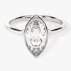 Bezel Marquise Moissanite Engagement Ring (1.50 CT)