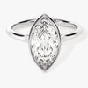 Bezel Marquise Moissanite Engagement Ring (2.00 CT)