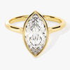 Bezel Marquise Moissanite Engagement Ring (2.00 CT)