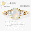 Oval Opal Engagement Ring with Moissanite Sidestones