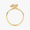 Oval Cut Peach Morganite Engagement Ring with Round Moissanites