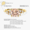 Cluster Accent Round Cut Peach Morganite Engagement Ring