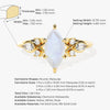 Marquise Moonstone Engagement Ring with Moissanite Cluster