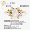 Oval Opal Engagement Ring with Moissanite Cluster