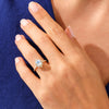 Oval Halo Moonstone Engagement Ring with Moissanite Sidestones