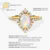 Oval Halo Opal Engagement Ring with Moissanite Sidestones