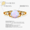 Art Deco Opal Engagement Ring with Moissanite Sidestones