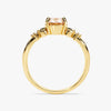 Vintage Round Cut Peach Morganite Engagement Ring with Sidestones