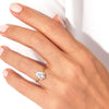 Pear Moonstone Vintage Engagement Ring with Moissanite