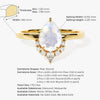 Pear Moonstone Vintage Engagement Ring with Moissanite