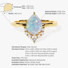 Pear Opal Vintage Engagement Ring with Moissanite