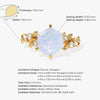 Hexagon Opal Nature-Inspired Engagement Ring with Moissanite Sidestones