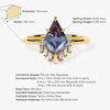 Kite Lab Alexandrite Engagement Ring with Baguette Moissanite Sidestones