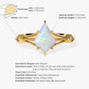 Kite Opal Split Shank Engagement Ring with Moissanite Accents