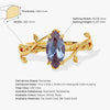 Marquise Lab Alexandrite Nature Inspired Engagement Ring