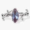 Marquise Lab Alexandrite Nature Inspired Engagement Ring