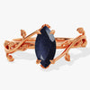 Marquise Blue Sandstone Nature Inspired Engagement Ring.