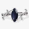 Marquise Blue Sandstone Nature Inspired Engagement Ring.