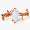 Marquise Moonstone Nature Inspired Engagement Ring