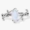 Marquise Moonstone Nature Inspired Engagement Ring