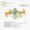 Marquise Moss Agate Nature Inspired Engagement Ring