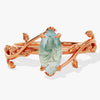 Marquise Moss Agate Nature Inspired Engagement Ring