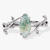 Marquise Moss Agate Nature Inspired Engagement Ring