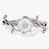 Round Moonstone Nature Inspired Engagement Ring