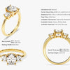 Classic Basket Set Three Stone Oval Moissanite Engagement Ring (2.00 CT TW)