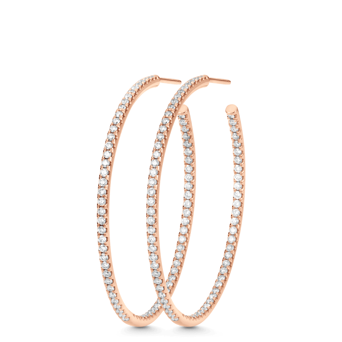 1.37 TCW Round Moissanite Diamond Hoop Earrings