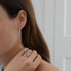 2.25 TCW Round Moissanite Diamond Inside Out Hoop Earrings