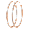 2.25 TCW Round Moissanite Diamond Inside Out Hoop Earrings