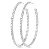 2.25 TCW Round Moissanite Diamond Inside Out Hoop Earrings