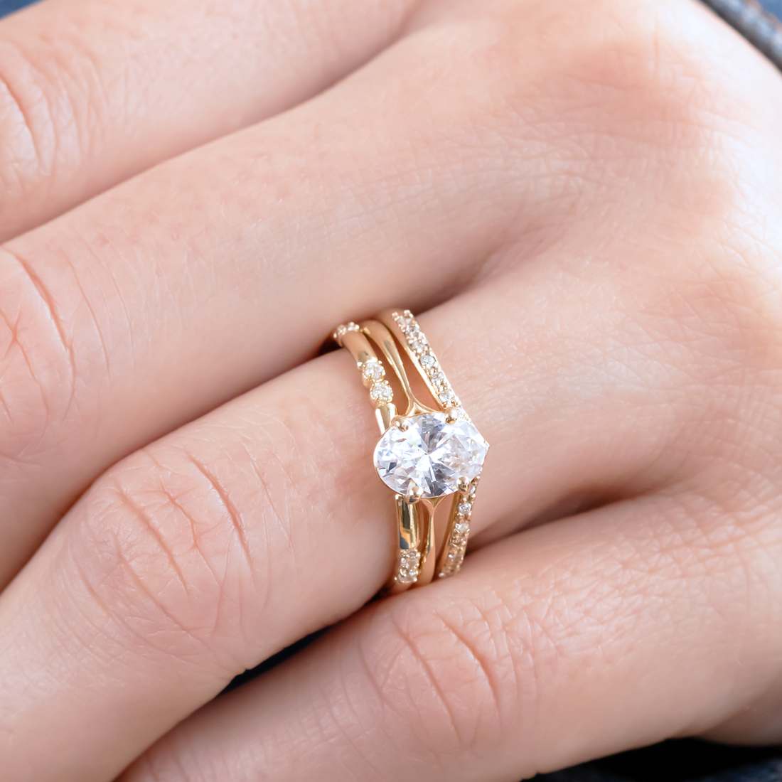 2.72CT Oval Cut Moissanite Solitaire Engagement Ring