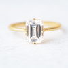 2.30CT Emerald Cut Moissanite Solitaire Engagement Ring