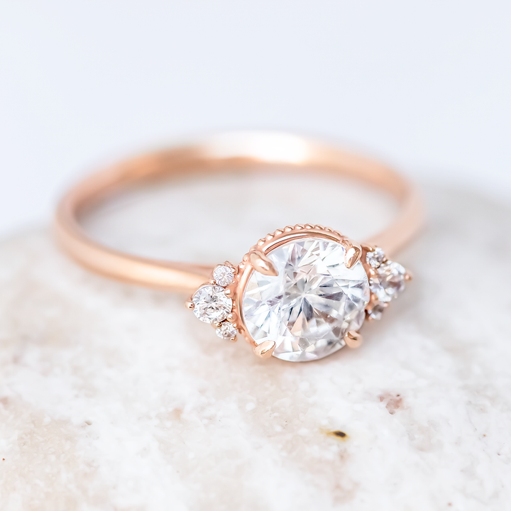 1.20CT Round Cut Vintage Inspired Moissanite Engagement Ring
