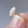 1.0CT Marquise Cut Solitaire Moissanite Engagement Ring
