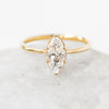 1.0CT Marquise Cut Solitaire Moissanite Engagement Ring