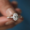 1.10 - 3.10 CT Oval Moissanite Solitaire Dainty Style Engagement Ring
