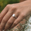 1.10 - 3.10 CT Oval Moissanite Solitaire Dainty Style Engagement Ring