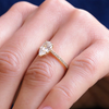 1.33CT Pear Cut Minimalist Pave Setting Moissanite Engagement Ring