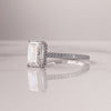 2.0 CT Emerald Cut Moissanite Hidden Halo Engagement Ring