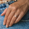 0.85ct Oval Cut Solitaire Style Moissanite Engagement Ring