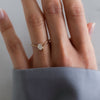 1.0CT-2.0CT Oval Cut Moissanite Unique Diamond Engagement Ring