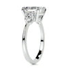 3.0 ct Square Radiant Cut Moissanite Three Stone Engagement Ring