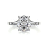 2.5 ct Oval Moissanite Three Stone Engagement Ring