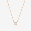 Tiny Round Solitaire Diamond Necklace for Women