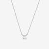 Tiny Round Solitaire Diamond Necklace for Women