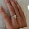 1.50CT-2.50CT Elongated Oval Cut Moissanite Pave Diamond Eve Engagement Ring